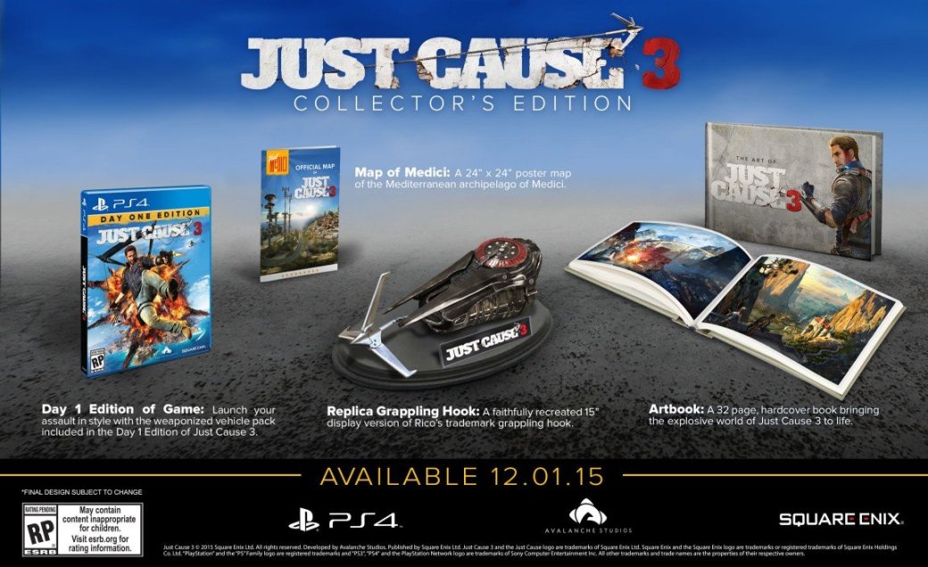 В коллекционное издание Just Cause 3 вошел настоящий крюк - Изображение 1 В коллекционное издание Just Cause 3 вошел настоящий крюк - Изображение 1