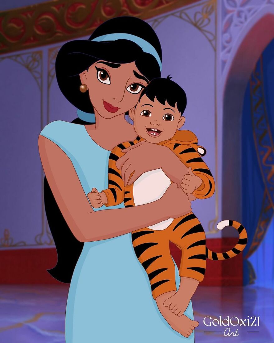 Российская художница изобразила принцесс Disney в виде мам с детьми | Канобу - Изображение 3974